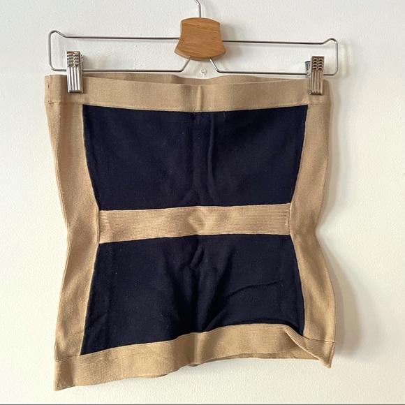 Vintage contrast tube top brown and blue - Picture 2 of 3